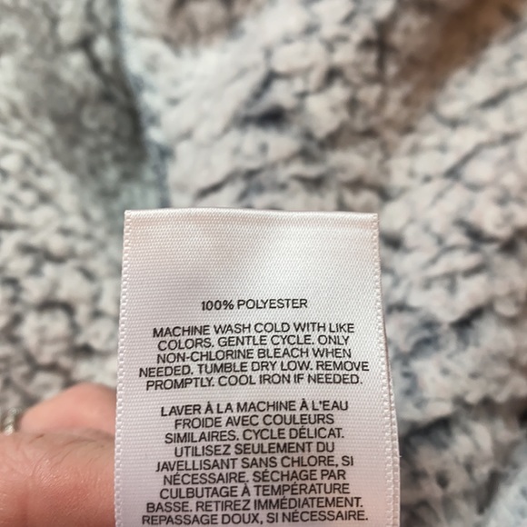 Express grey teddy fleece jacket size XS - Picture 8 of 8